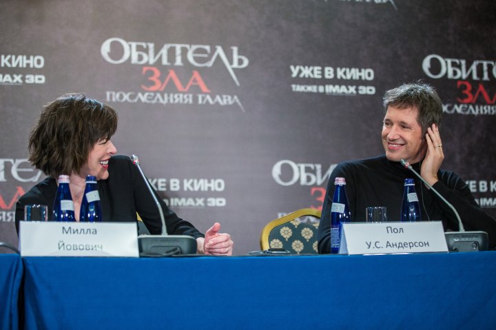 Пресс-конференция с Миллой Йовович и Полом У. С. Андерсоном